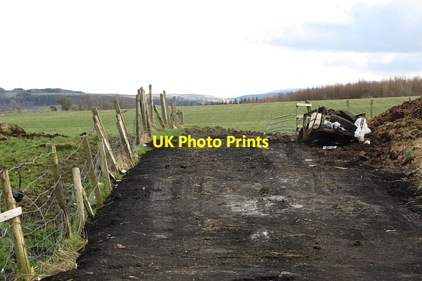 Photo 6"x4" Field entrance and midden Netherburn\/NS8047 c2012