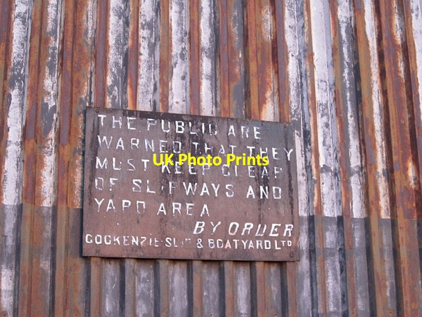 Photo 6"x4" Notice, Cockenzie Boatyard Cockenzie and Port Seton c2012