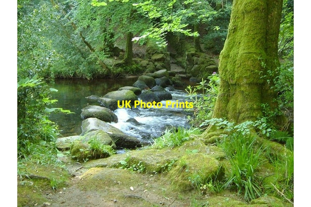 Photo 6"x4" Stepping stones across the North Teign Murchington c2006