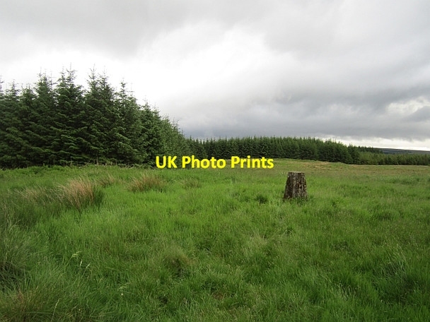 Photo 6"x4" Triangulation pillar, Camilty Harburn\/NT0461 c2012