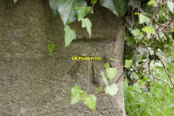 Photo 6"x4" Cut Bench Mark, Bishopton Bridge Ripon c2012