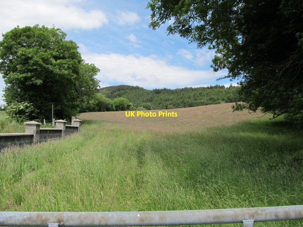 Photo 6"x4" View across farm land towards the forested Tievecrom Mountain Forkhill c2012