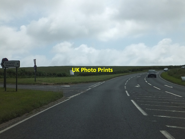 Photo 6"x4" A35 junction on Lambert's Hill Winterbourne Steepleton c2012