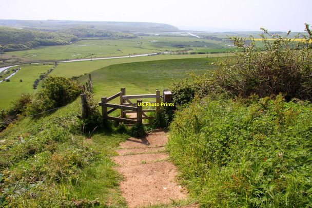 Photo 6"x4" Path to a gate on Frog Firle Exceat c2012