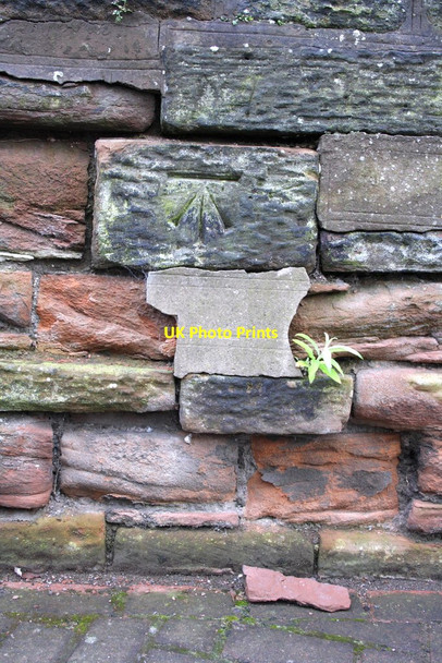 Photo 6"x4" Benchmark on the wall of West Walls Carlisle c2012