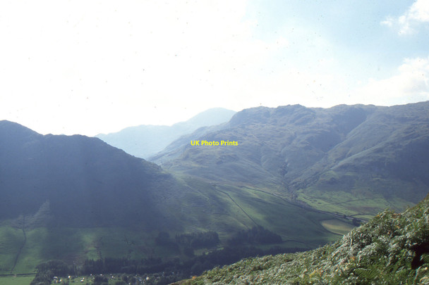 Photo 6"x4" Looking across Great Langdale, from the path up to the Langdale Pikes Little Langdale c1996