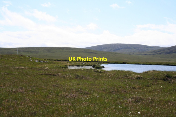 Photo 6"x4" A lochan and bombing range flagpole in the wilds Cnoc an Daimh\/NC2768 c2012