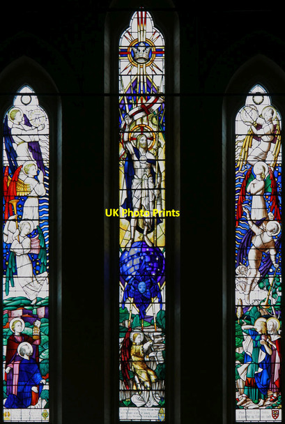 Photo 6"x4" St Philip, Beech Road, Norbury - Stained glass window Mitcham c2012