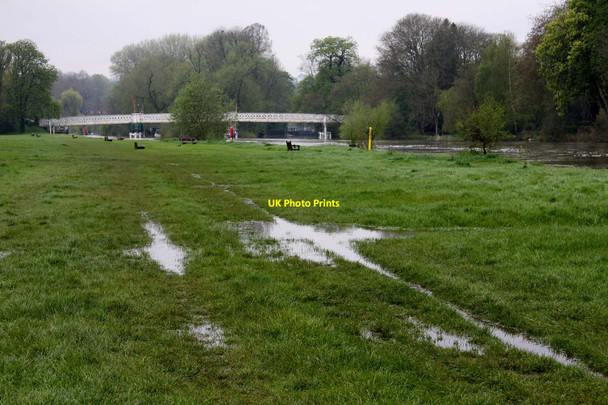 Photo 6"x4" A sodden Thames Path Pangbourne c2012