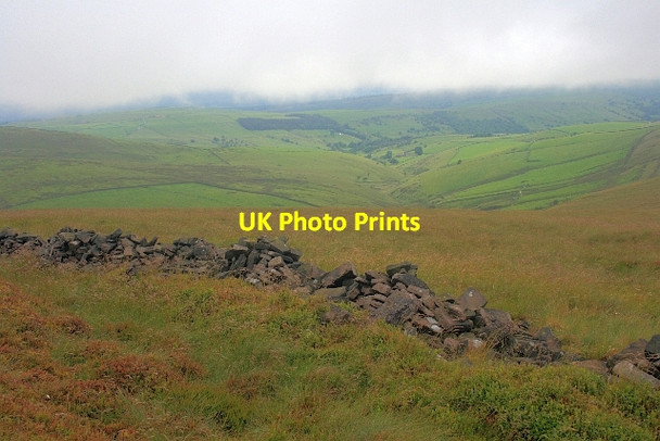Photo 6"x4" Ruined wall, The Tors Macclesfield Forest c2012