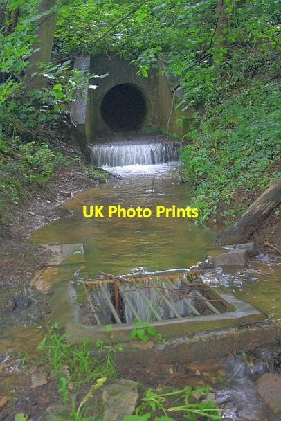 Photo 6"x4" Culvert under Railway and Sink Aston\/SK1883 c2012