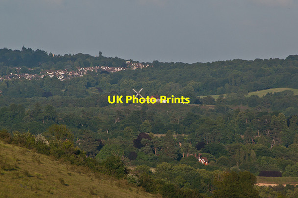 Photo 6"x4" Reigate Heath Windmill from Box Hill Reigate Heath c2012