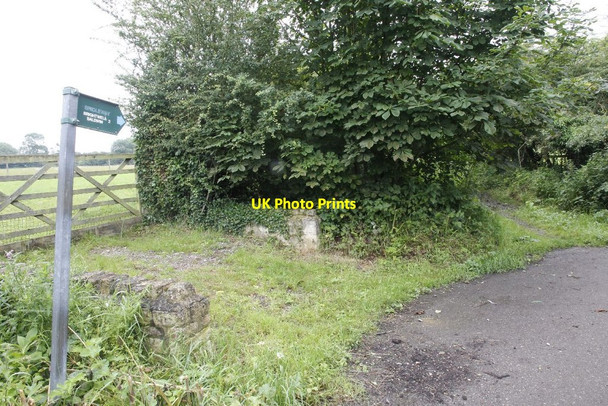 Photo 6"x4" Sign to the footpath Berrick Salome c2012