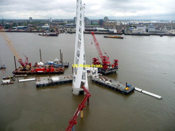 Photo 6"x4" River Thames from Cable Car at North Greenwich Greenwich\/TQ3977 c2012