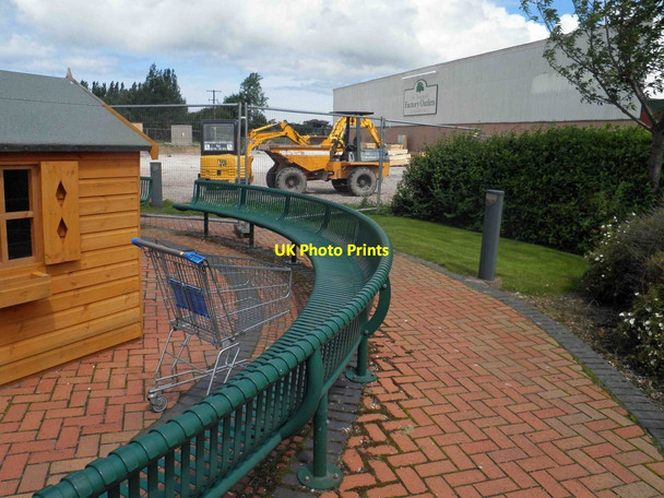 Photo 6"x4" Start of building work at The Tweedmill factory outlet Hafod-y-Green c2012