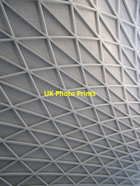 Photo 6"x4" Departure concourse roof, King's Cross Station London c2012