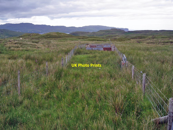 Photo 6"x4" Moorland sheep pen Bracadale c2012