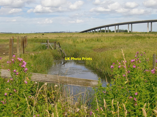 Photo 6"x4" Ferry Marshes, seen from the Old Ferry Road Rushenden c2012