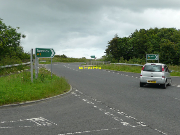 Photo 6"x4" Approaching the A1 and B1340 junction Alnwick c2012