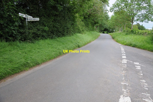 Photo 6"x4" Road junction near Donnington Stow-on-the-Wold c2012