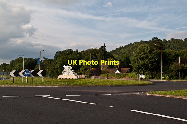 Photo 6"x4" Pixham End Roundabout Dorking c2012