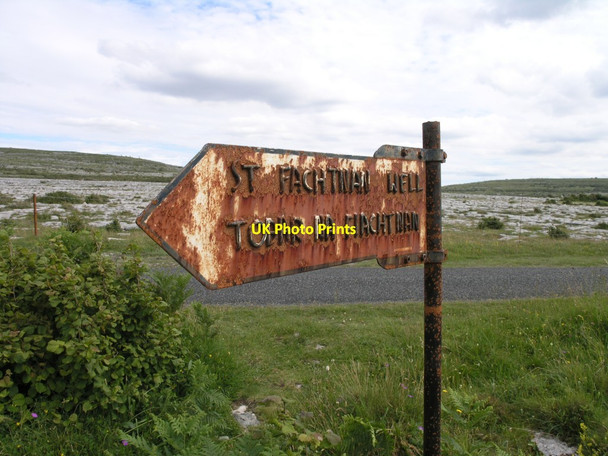 Photo 6"x4" Signpost to St. Fachtna's well Carran\/R2799 c2012