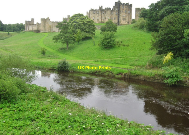 Photo 6"x4" Alnwick Castle and the River Aln, Northumberland Alnwick c2012