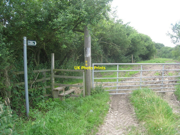 Photo 6"x4" Footpath to Castle Hill and North Reston Castle Carlton c2012
