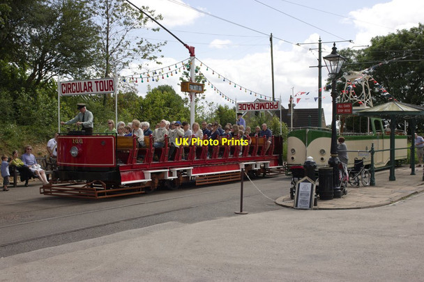 Photo 6"x4" Trams at Crich Tramway Museum Crich c2012