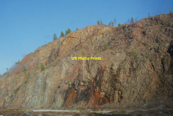 Photo 6"x4" Rock face from the A9 Foregin c2011