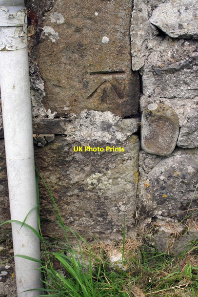 Photo 6"x4" Benchmark on High Haw Garth Barn Buckden\/SD9477 c2012