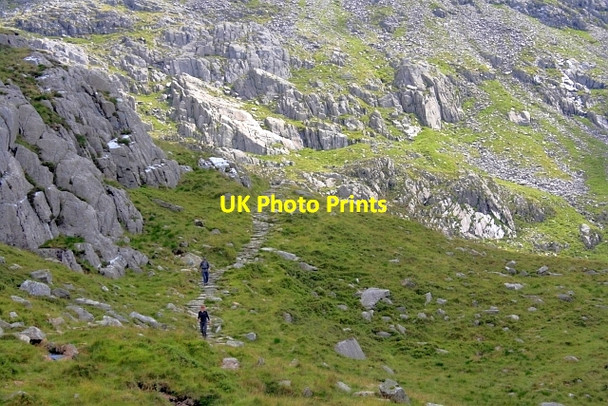 Photo 6"x4" Path Down from Bwlch Tryfan Llyn Bochlwyd c2012