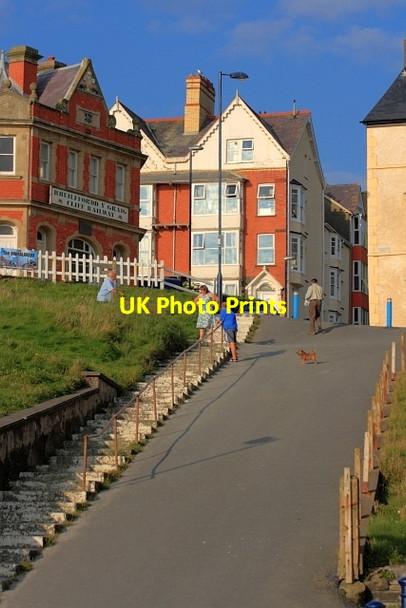 Photo 6"x4" Steps from Victoria Terrace to the Cliff Railway Terminus Aberystwyth c2012