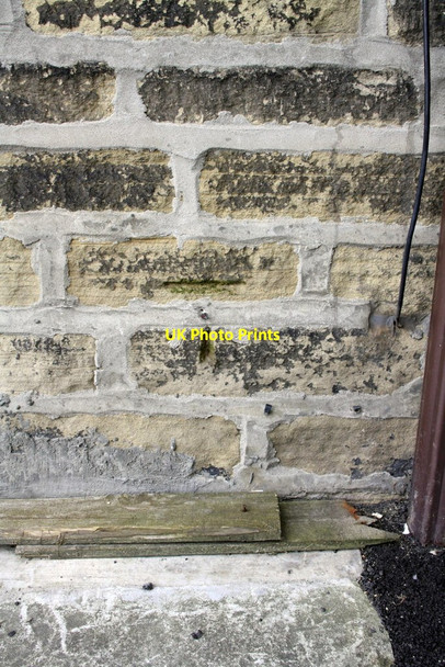 Photo 6"x4" Benchmark on #1 Emily Street Keighley c2012