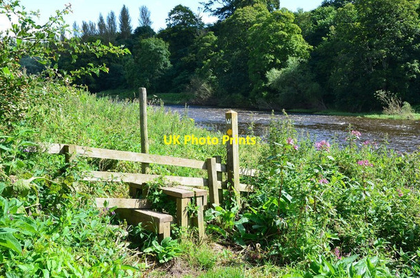 Photo 6"x4" Stile on the Borders Abbeys Way, River Teviot Heiton c2012