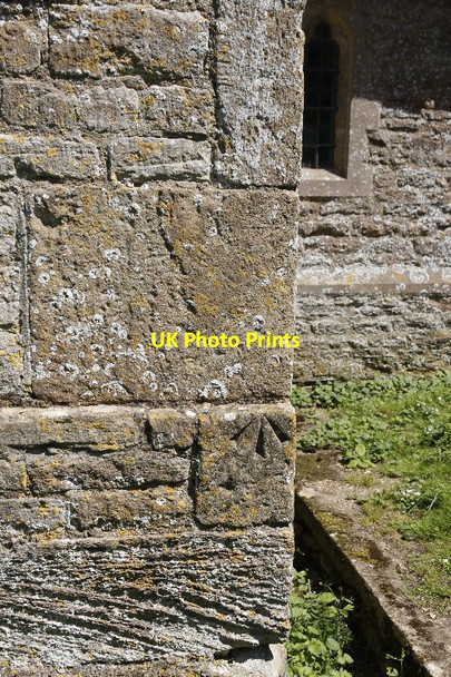 Photo 6"x4" Benchmark on the Tower Eaton Hastings c2012
