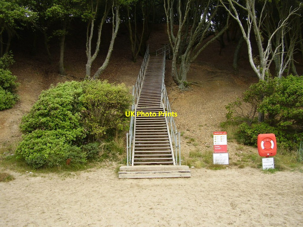 Photo 6"x4" Steps off the beach to High Cliff Castle Highcliffe\/SZ2193 c2012