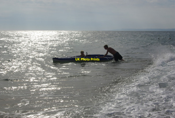 Photo 6"x4" Launching from Hive Beach Burton Bradstock c2012