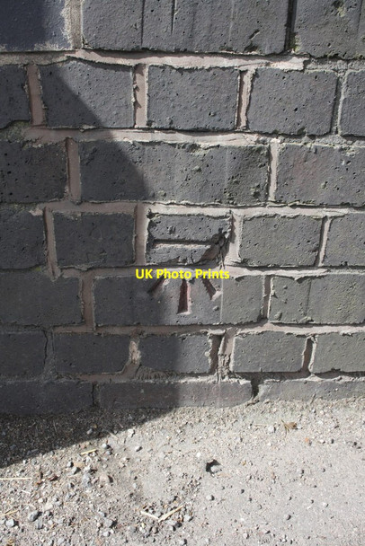 Photo 6"x4" Cut mark on railway bridge parapet, Burton Road Melton Mowbray c2012