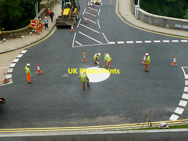 Photo 6"x4" Line painting at the Galashiels Inner Relief Road Galashiels c2012
