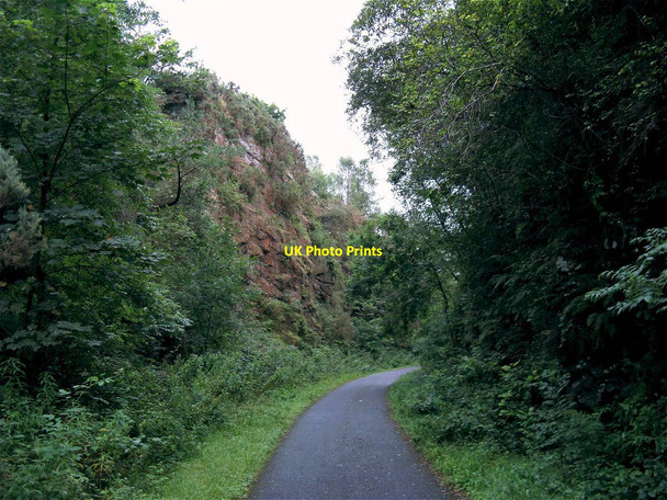 Photo 6"x4" Deep rocky cutting on Swiss Valley Cycle Route Felinfoel c2012