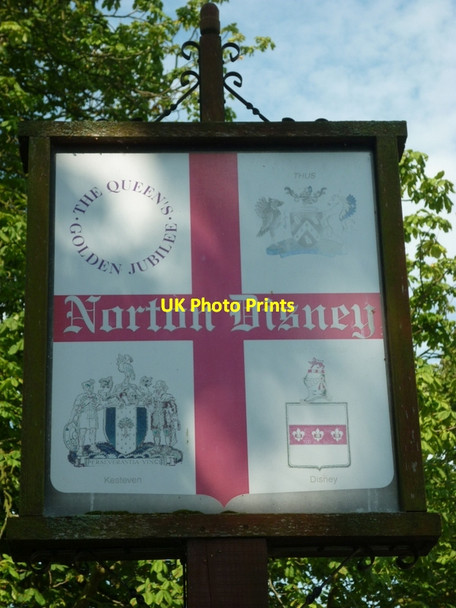 Photo 6"x4" The Norton Disney village sign Norton Disney c2012