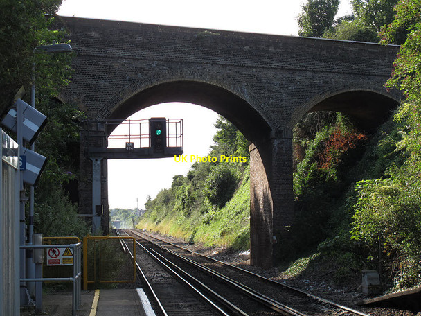 Photo 6"x4" Swanscombe station, looking west Swanscombe c2012