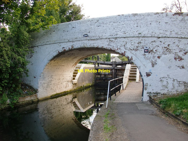 Photo 6"x4" Bridge No. 204, Grand Union Canal, and the gates to Norwood Top Lock Southall c2012
