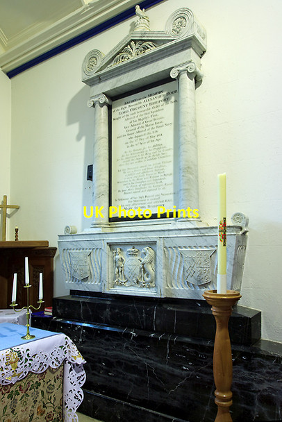 Photo 6"x4" St Thomas's church, Cricket St Thomas - monument to Viscount Bridport Cricket St Thomas c2012