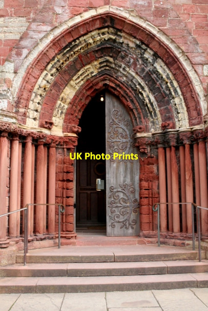 Photo 6"x4" The main door to St Magnus cathedral Kirkwall c2012
