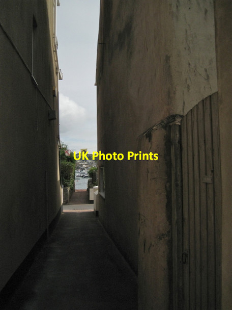 Photo 6"x4" Alley from Middle Street to Marine Parade Teignmouth c2012