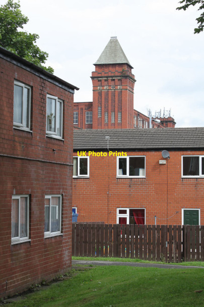 Photo 6"x4" Modern housing and cotton mill  Farnworth\/SD7305 c2012