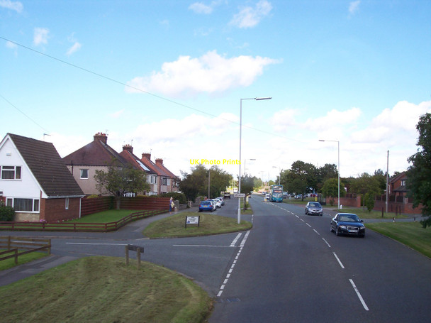 Photo 6"x4" Greasby boundary sign on Frankby Road Frankby c2012