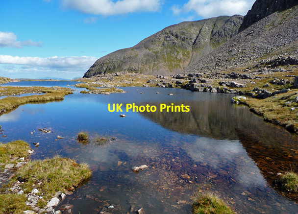 Photo 6"x4" Lochan on Bealach Mor Balnacra c2012